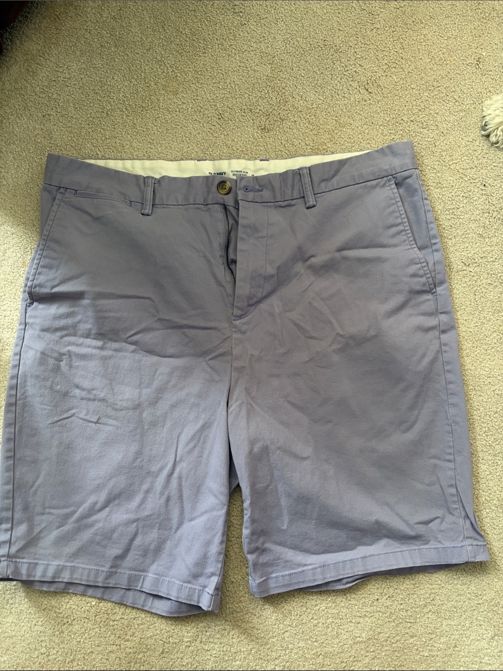 Old Navy Men's Lavender Flat-Front Stretch Shorts